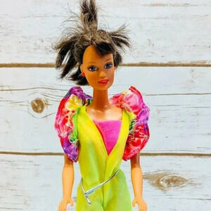 MATTEL BARBIE Brown Hair Brown Eyes Two Piece Body Suit 12" Tall